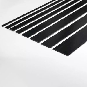 1m Durable Black PVC Flat Bar Trim Architrave Cover