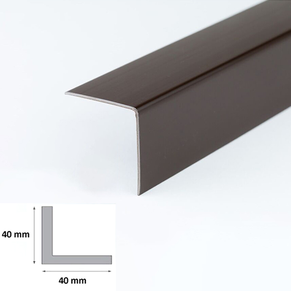 1m Brown Plastic PVC Corner 90 Degree Angle Trim