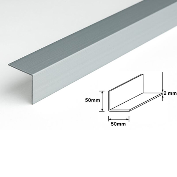 1m Silver Plastic PVC Corner 90 Degree Angle Trim