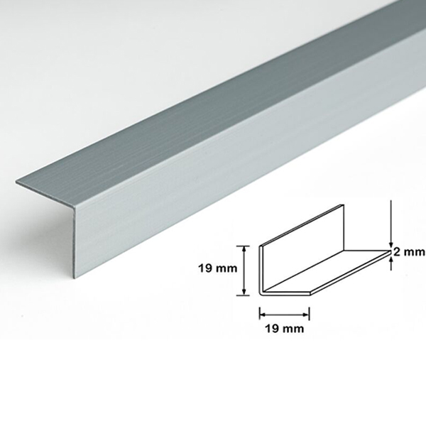 1m Silver Plastic PVC Corner 90 Degree Angle Trim