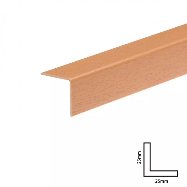 1m Plastic Corner Trim Wood Effect PVC Rigid Angle Cover Trim 