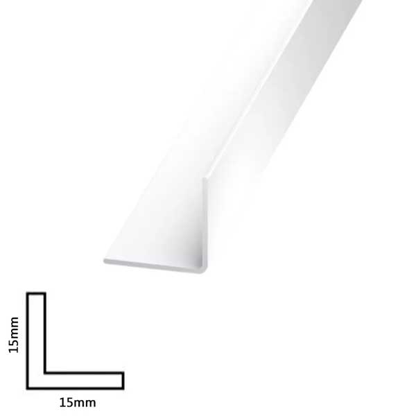 1m Plastic Corner Trim PVC Angle Cover Strip Rigid 90 Degree Angle Edging