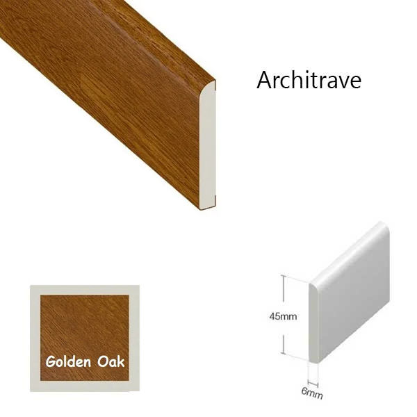 1m Plastic Wood Effect Trim For Window & Door Finishing Architrave 