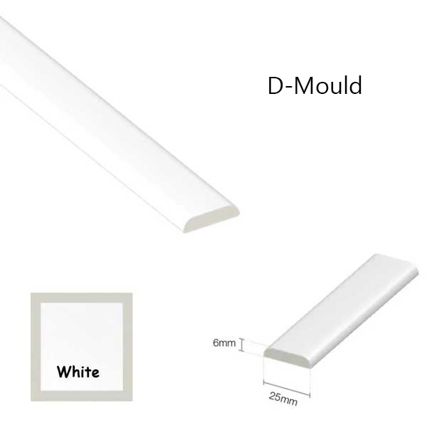 1m Plastic Wood Effect Trim For Window & Door Finishing Architrave 