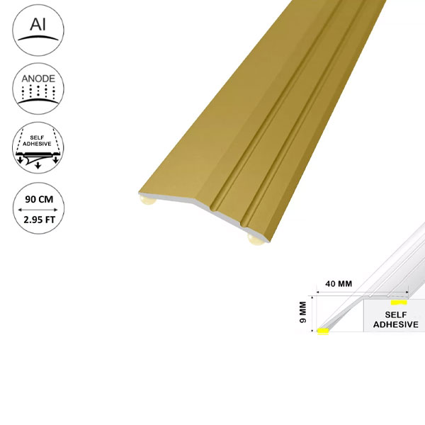 1m Self Adhesive Anodised Aluminium Door Floor Bar Edge Trim Threshold Ramp 