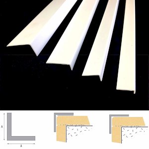 1m Unequal White Plastic Pvc Corner 90 Degree Angle Trim