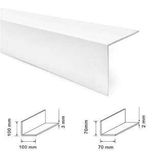 1m White Plastic PVC Corner 90 Degree Angle Trim