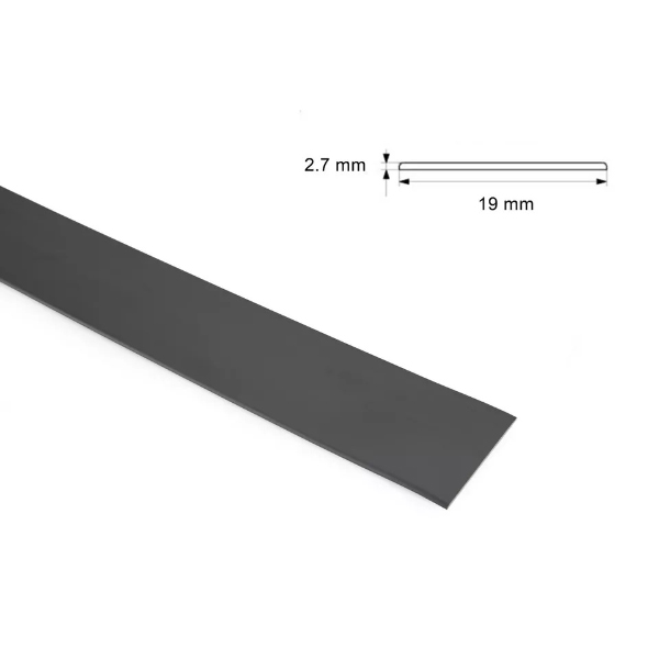 2.48m Anthracite Durable PVC Flat Bar Trim Architrave, Cover