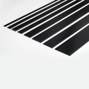 Black 2.5 Meter Durable PVC Flat Bar, Trim Architrave Cover