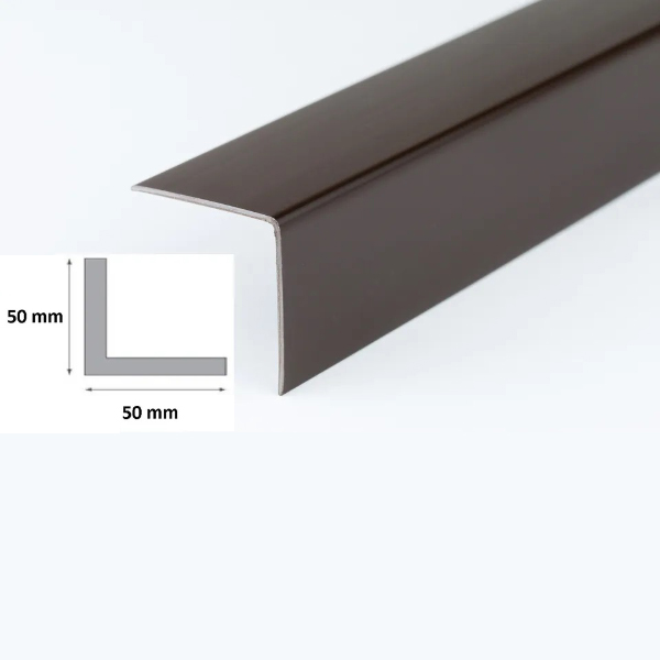 2.5m Plastic PVC Brown Corner 90 Degree Angle Trim 