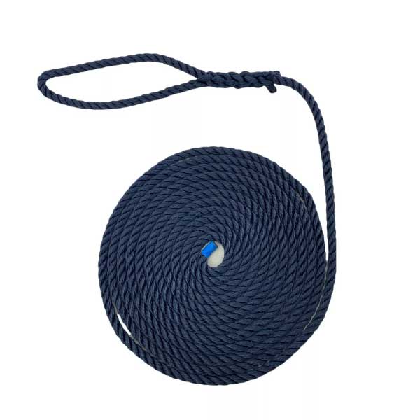 2 Pcs Softline Warps Boat Lines High Strength Navy Blue Mooring Ropes 