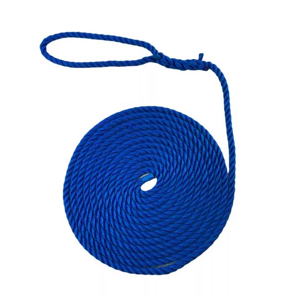 2 Pcs Softline Warps Boat Lines High Strength Royal Blue Mooring Ropes