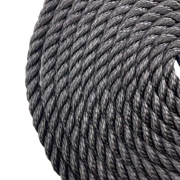 2 Pieces Softline Warps Boat Lines Black Mooring Ropes Yacht Sailing Dock