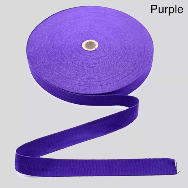 20m Herringbone Twill Acrylic Cotton Blend Sew Webbing Strap Tape 