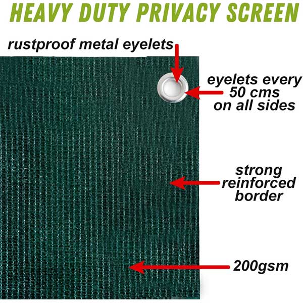 220gsm Garden Screening Windbreak Fencing 95% Shade Fence Net