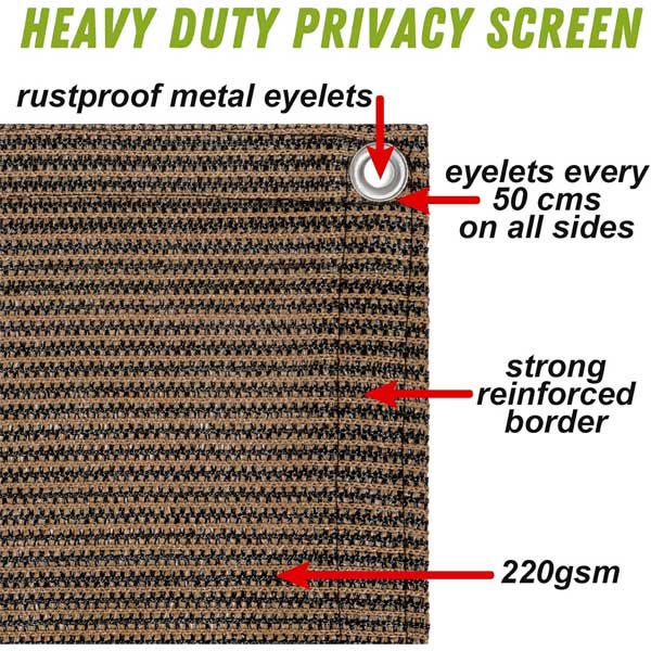 220gsm Garden Screening Windbreak Fencing 95% Shade Fence Net