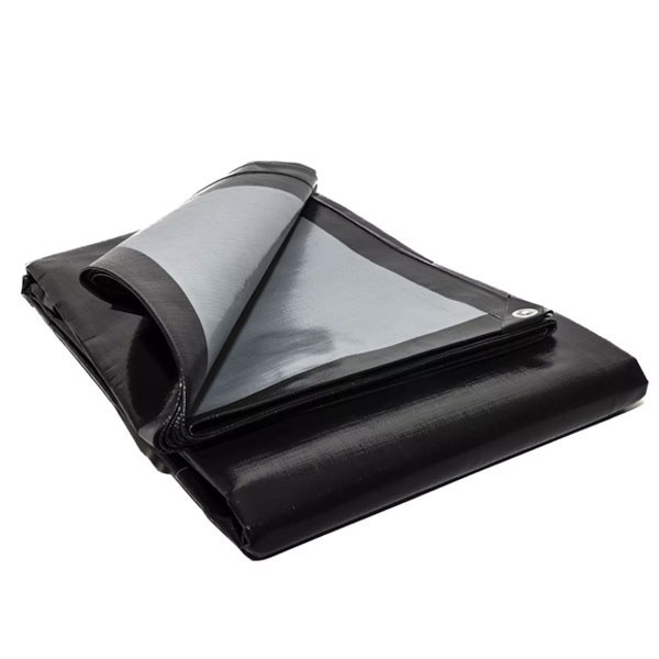 240 GSM Waterproof Heavy Duty Black Tarpaulin Builders Tarp Ground Sheet 