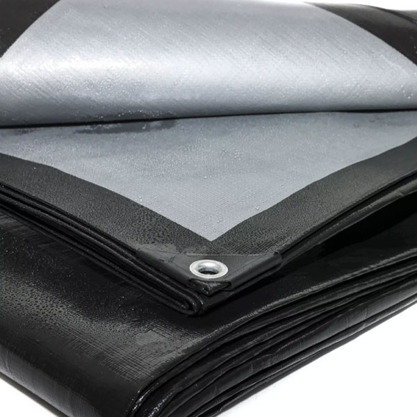 240 GSM Waterproof Heavy Duty Black Tarpaulin Builders Tarp Ground Sheet 