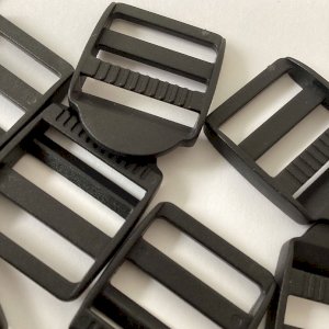 25mm Black Plastic Secure Ladderlock Mechanism Buckles 