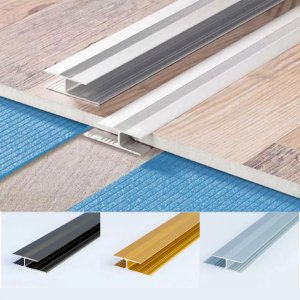 29mm Anodised Aluminium Twin Grip Door Effect Floor Bar Laminate Connector Trim