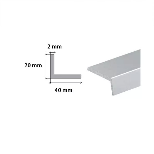  2m Long Lightweight Aluminium Extruded Angle