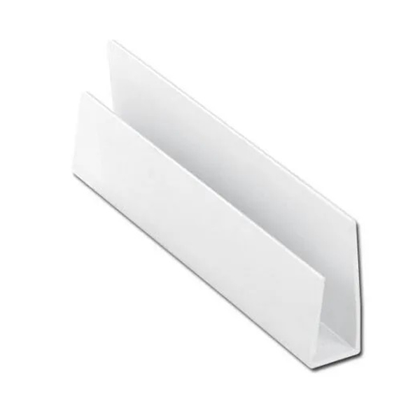 2m Long Soffit Edge PVC Board J Trim Cladding Starter End Cap 