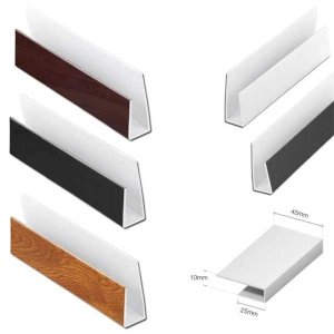 2m Long Soffit Edge PVC Board J Trim Cladding Starter End Cap 