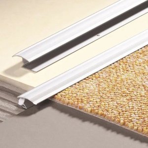 Z Shape Wood Laminate Carpet to Tile Metal Door Bar Trim Threshold