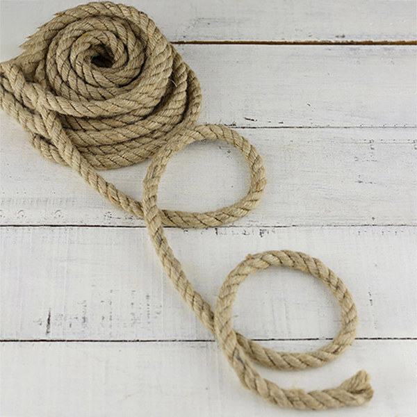 30m Jute Hessian Rope Intricately Braided And Twisted Boating Sash Garden Decking