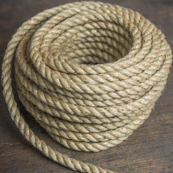 30m Jute Hessian Rope Intricately Braided And Twisted Boating Sash Garden Decking