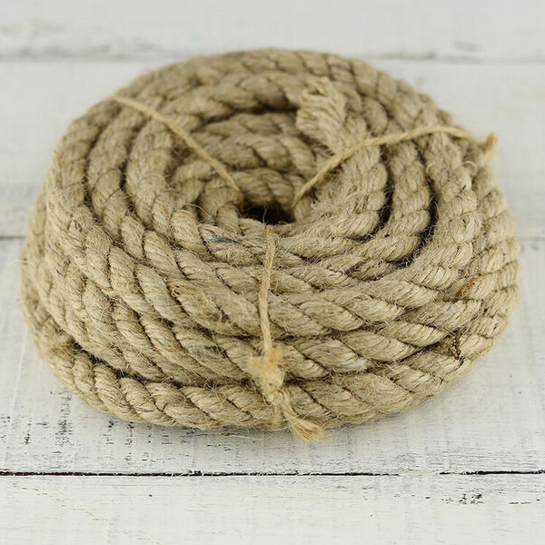 30m Jute Hessian Rope Intricately Braided And Twisted Boating Sash Garden Decking