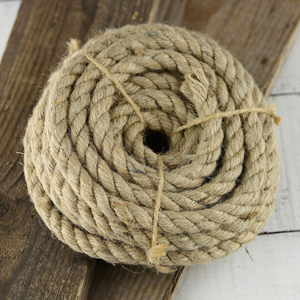 30m Jute Hessian Rope Intricately Braided And Twisted Boating Sash Garden Decking