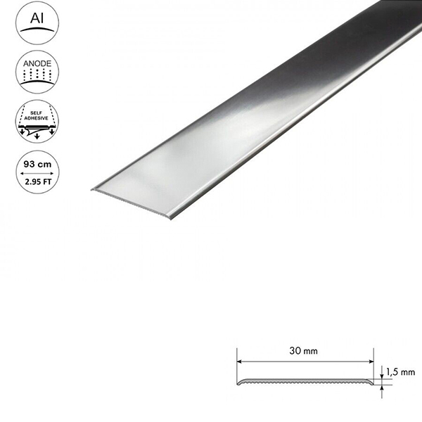 Self Adhesive Anodised Aluminium Door Floor Bar Edge Trim Threshold