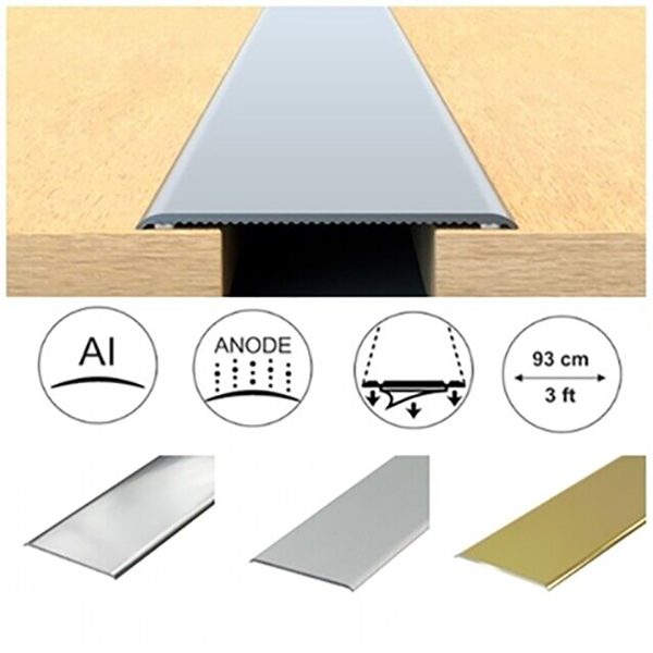 Self Adhesive Anodised Aluminium Door Floor Bar Edge Trim Threshold