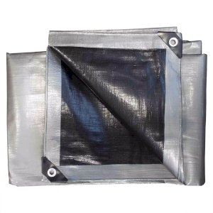 330 GSM Extra Heavy Duty Waterproof Silver Tarpaulin Cover Ground Sheet 