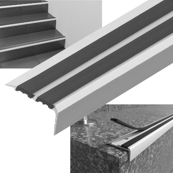 0.9m Aluminium Stair Edge Nosing Trim Step Edging Strip for Wood Carpet