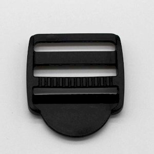 38mm Black Plastic Ladderlock Reliable & Secure Buckles