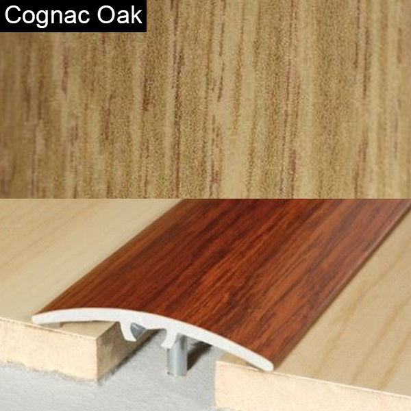 40mm Aluminium Wood Effect Door Floor Bar Edge Trim Threshold