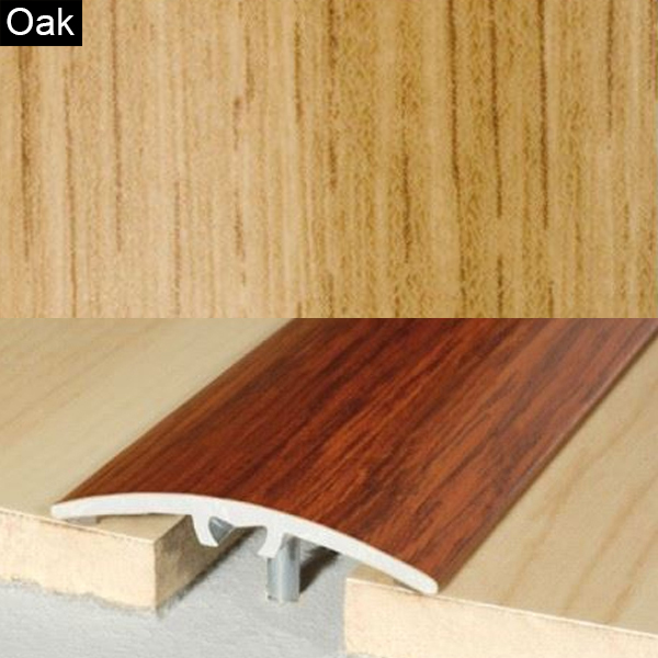 40mm Aluminium Wood Effect Door Floor Bar Edge Trim Threshold