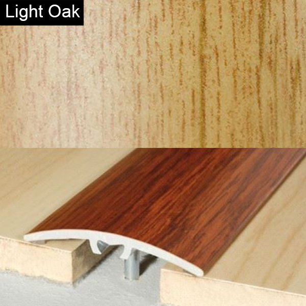 40mm Aluminium Wood Effect Door Floor Bar Edge Trim Threshold