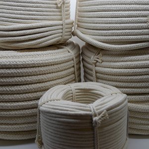 8mm Natural Braided Cotton Rope for Bag Handles & Washing Clothes