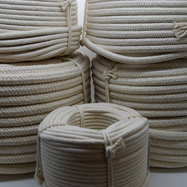 6mm Braided Cotton Rope in Natural Color for Bag Handles & Washing Clothes