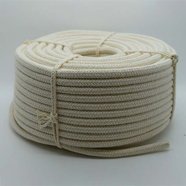 8mm Natural Braided Cotton Rope for Bag Handles & Washing Clothes