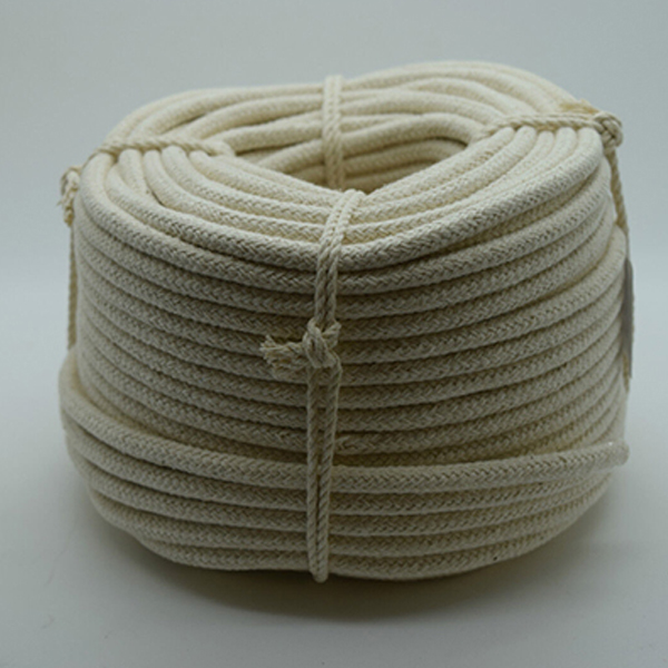 8mm Natural Braided Cotton Rope for Bag Handles & Washing Clothes