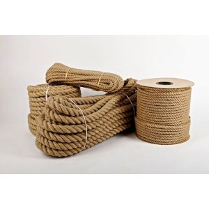 20m Long Natural Jute Hessian Rope Twisted Braided Decking Garden Boatin