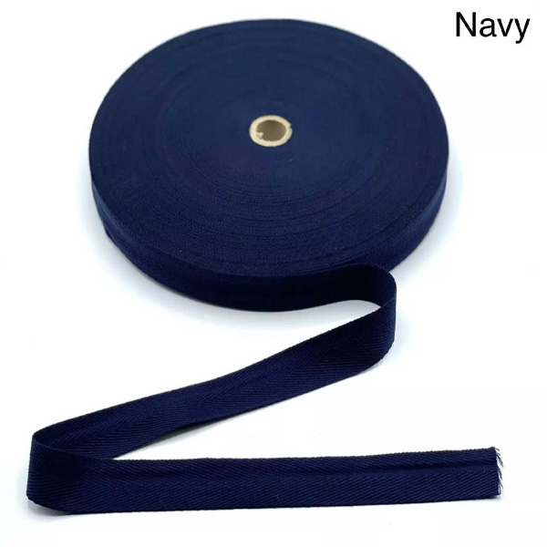 50m Strong Wave Herringbone Twill Cotton Sew Blend Webbing Strap Tape 