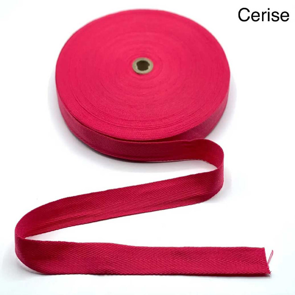 50m Strong Wave Herringbone Twill Cotton Sew Blend Webbing Strap Tape 