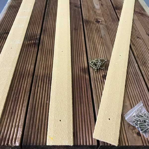 50mm Anti Slip Pre Drilled GRP Decking Strips For Slippery Decking