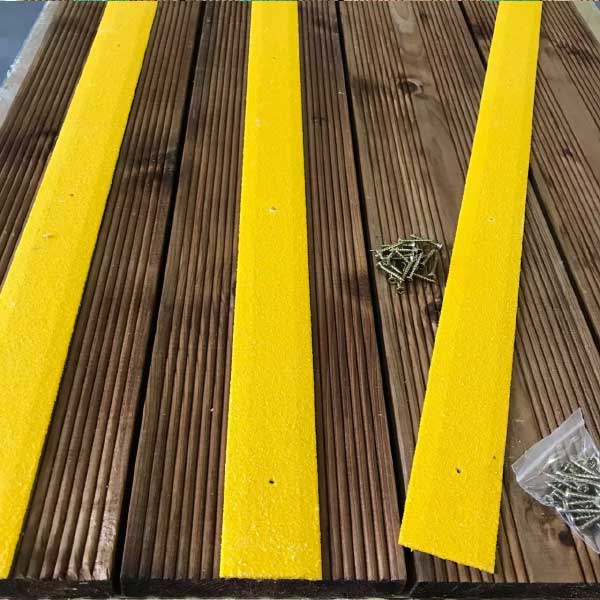 50mm Anti Slip Pre Drilled GRP Decking Strips For Slippery Decking