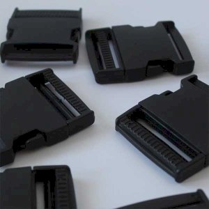 Durable 50mm Black Plastic Side Release Buckles